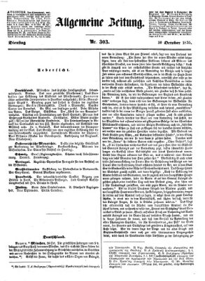 Allgemeine Zeitung Dienstag 30. Oktober 1855