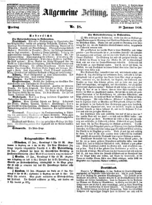 Allgemeine Zeitung Freitag 18. Januar 1856