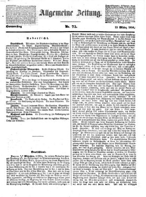 Allgemeine Zeitung Donnerstag 13. März 1856