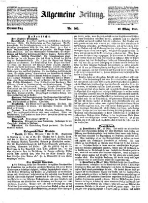 Allgemeine Zeitung Donnerstag 20. März 1856