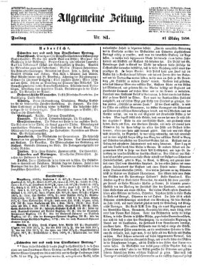Allgemeine Zeitung Freitag 21. März 1856