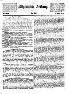 Allgemeine Zeitung Mittwoch 30. April 1856