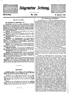 Allgemeine Zeitung Donnerstag 19. Juni 1856