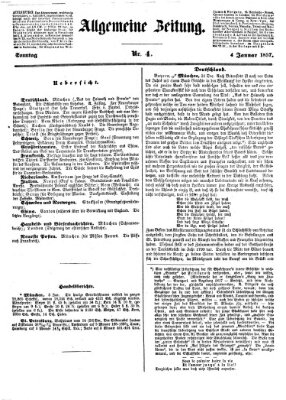 Allgemeine Zeitung Sonntag 4. Januar 1857