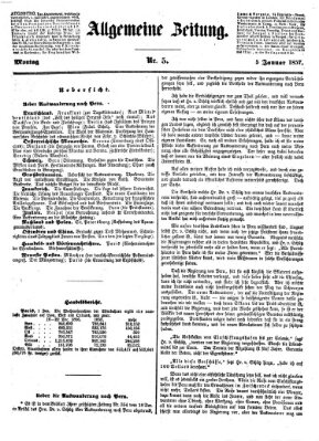 Allgemeine Zeitung Montag 5. Januar 1857