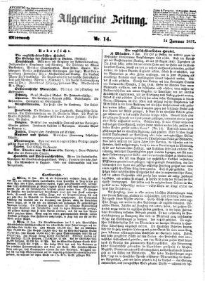 Allgemeine Zeitung Mittwoch 14. Januar 1857