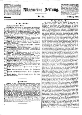 Allgemeine Zeitung Montag 16. März 1857