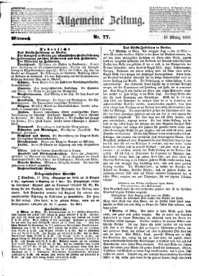 Allgemeine Zeitung Mittwoch 18. März 1857