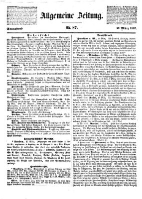 Allgemeine Zeitung Samstag 28. März 1857