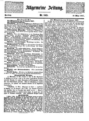 Allgemeine Zeitung Freitag 22. Mai 1857