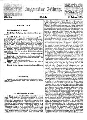 Allgemeine Zeitung Dienstag 23. Februar 1858