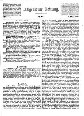 Allgemeine Zeitung Dienstag 9. März 1858