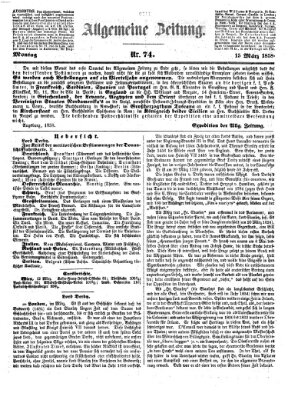 Allgemeine Zeitung Montag 15. März 1858