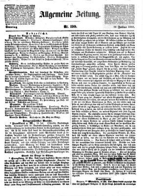 Allgemeine Zeitung Sonntag 18. Juli 1858