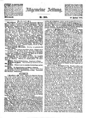 Allgemeine Zeitung Mittwoch 28. Juli 1858
