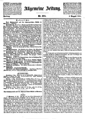 Allgemeine Zeitung Freitag 6. August 1858