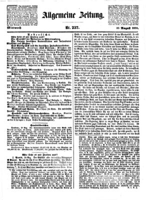 Allgemeine Zeitung Mittwoch 25. August 1858