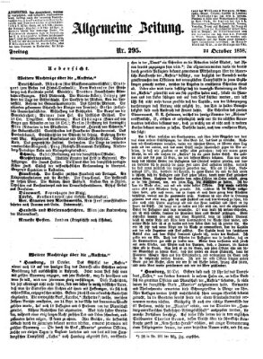 Allgemeine Zeitung Freitag 22. Oktober 1858