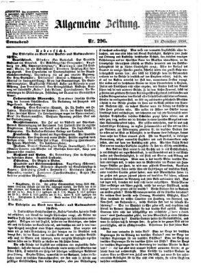 Allgemeine Zeitung Samstag 23. Oktober 1858