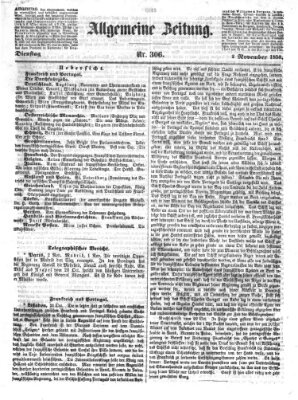 Allgemeine Zeitung Dienstag 2. November 1858