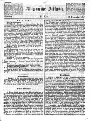 Allgemeine Zeitung Sonntag 21. November 1858