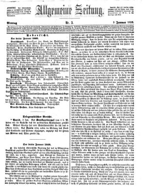 Allgemeine Zeitung Montag 3. Januar 1859
