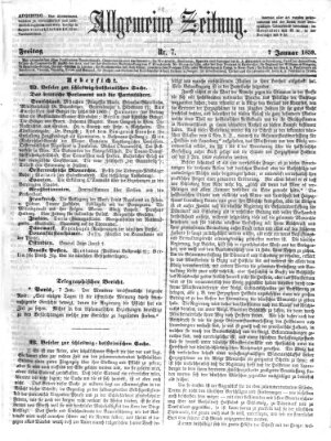 Allgemeine Zeitung Freitag 7. Januar 1859