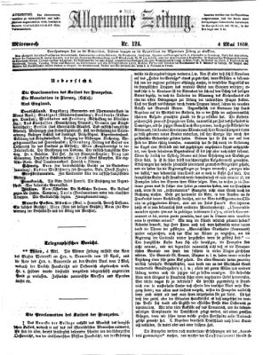 Allgemeine Zeitung Mittwoch 4. Mai 1859