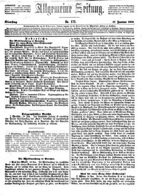 Allgemeine Zeitung Dienstag 21. Juni 1859