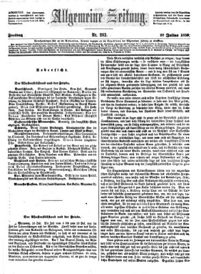 Allgemeine Zeitung Freitag 22. Juli 1859