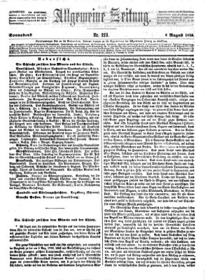 Allgemeine Zeitung Samstag 6. August 1859