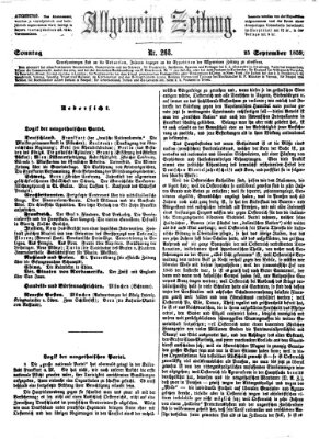Allgemeine Zeitung Sonntag 25. September 1859