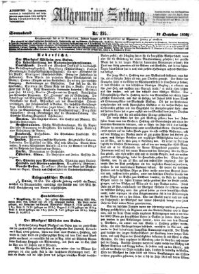 Allgemeine Zeitung Samstag 22. Oktober 1859