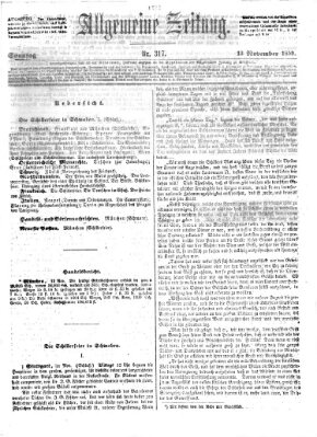 Allgemeine Zeitung Sonntag 13. November 1859