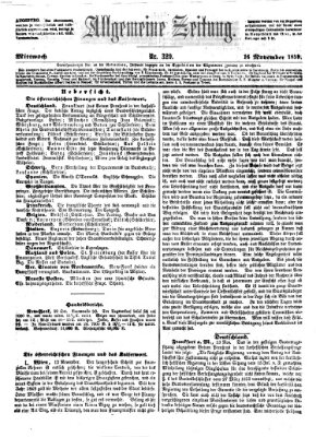 Allgemeine Zeitung Mittwoch 16. November 1859