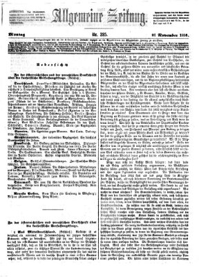 Allgemeine Zeitung Montag 21. November 1859