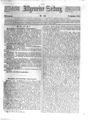 Allgemeine Zeitung Mittwoch 10. Juli 1861