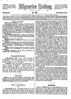 Allgemeine Zeitung Mittwoch 23. Oktober 1861
