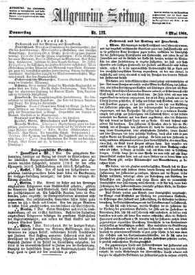 Allgemeine Zeitung Donnerstag 8. Mai 1862