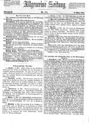 Allgemeine Zeitung Mittwoch 21. Mai 1862