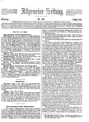 Allgemeine Zeitung Montag 7. Juli 1862