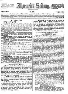 Allgemeine Zeitung Samstag 26. Juli 1862