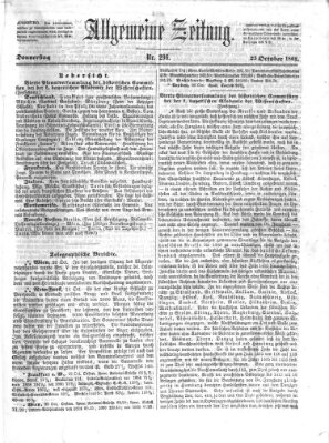 Allgemeine Zeitung Donnerstag 23. Oktober 1862