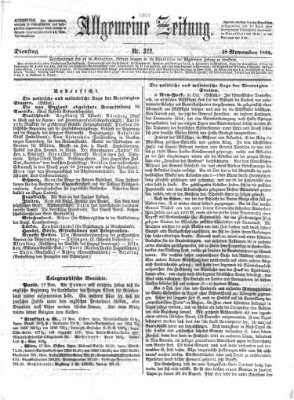 Allgemeine Zeitung Dienstag 18. November 1862