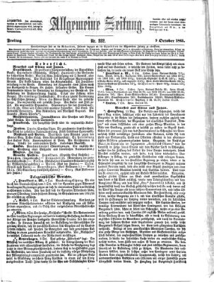 Allgemeine Zeitung Freitag 9. Oktober 1863