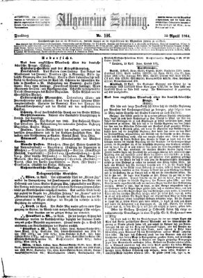 Allgemeine Zeitung Freitag 15. April 1864