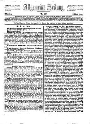 Allgemeine Zeitung Montag 16. Mai 1864