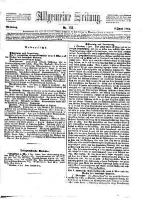 Allgemeine Zeitung Montag 6. Juni 1864