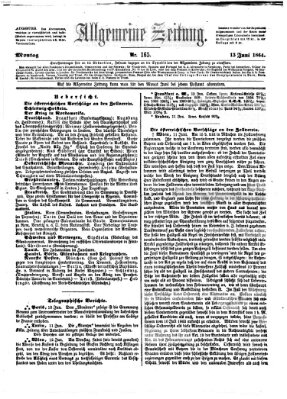 Allgemeine Zeitung Montag 13. Juni 1864