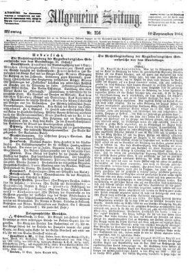 Allgemeine Zeitung Montag 12. September 1864